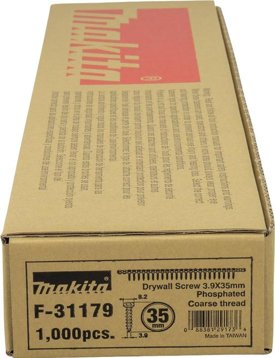 Immagine prodotto Makita Cacciavite per cartongesso grosso 3,9x35 mm (1000 Viti per pezzo)