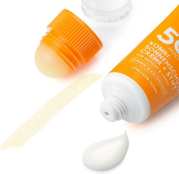 Immagine prodotto dm Sundance Crema viso combinata con protezione solare + stick (Stick solare, Crema solare viso, SPF 50)