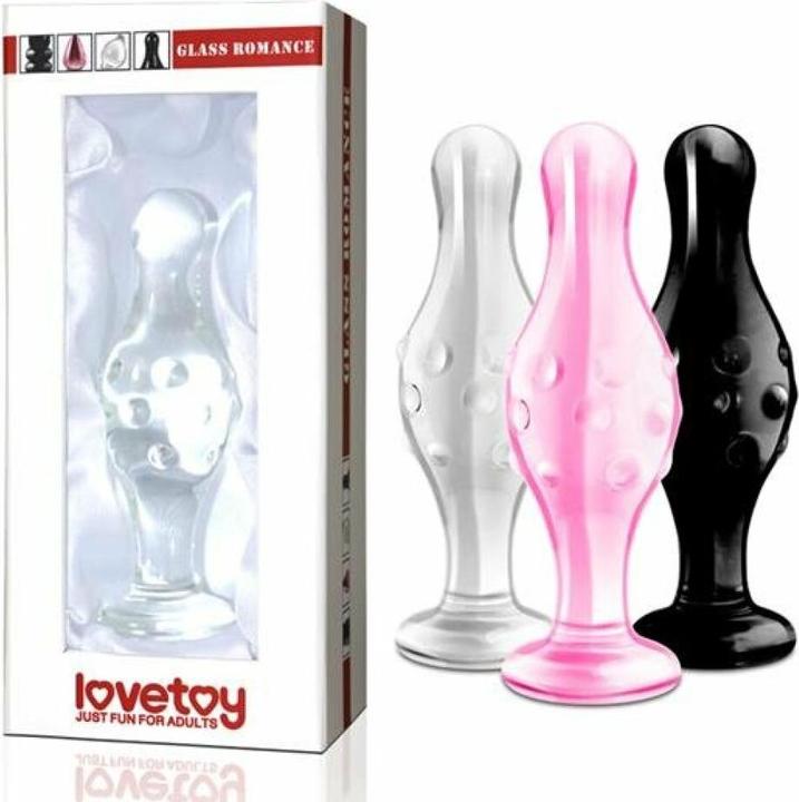 Actual product image Lovetoy 4.5"" Glass Romance Black