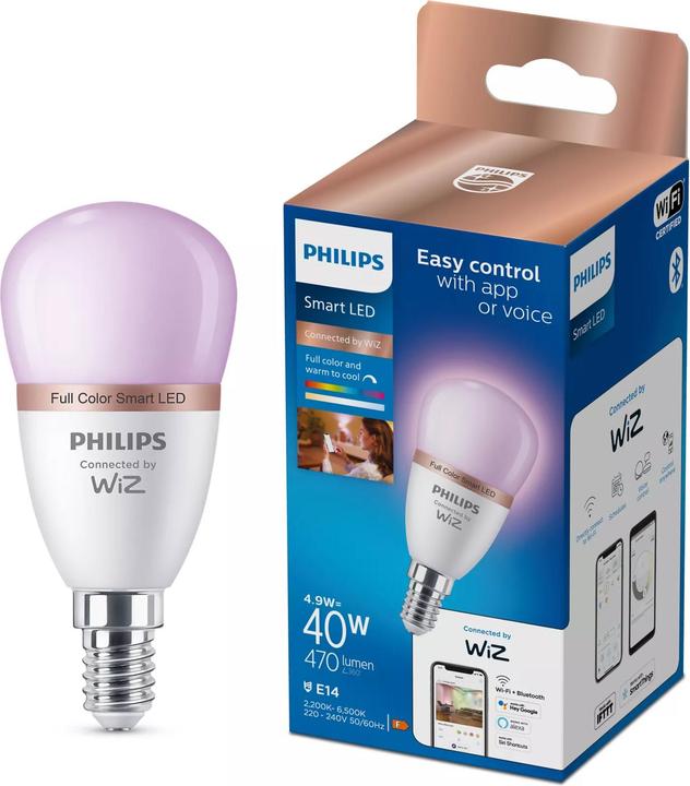 Actual product image Philips PHI WFB 40W P45 E14 922-65 RGB 1PF/6 (E14, 470 lm, 1 x)