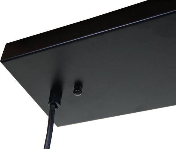 Image du produit Swisshandel24 Lampe à Suspendre, Industrial Vintage Bois Métal Noir - 3 Abat-jour Grille (E27)