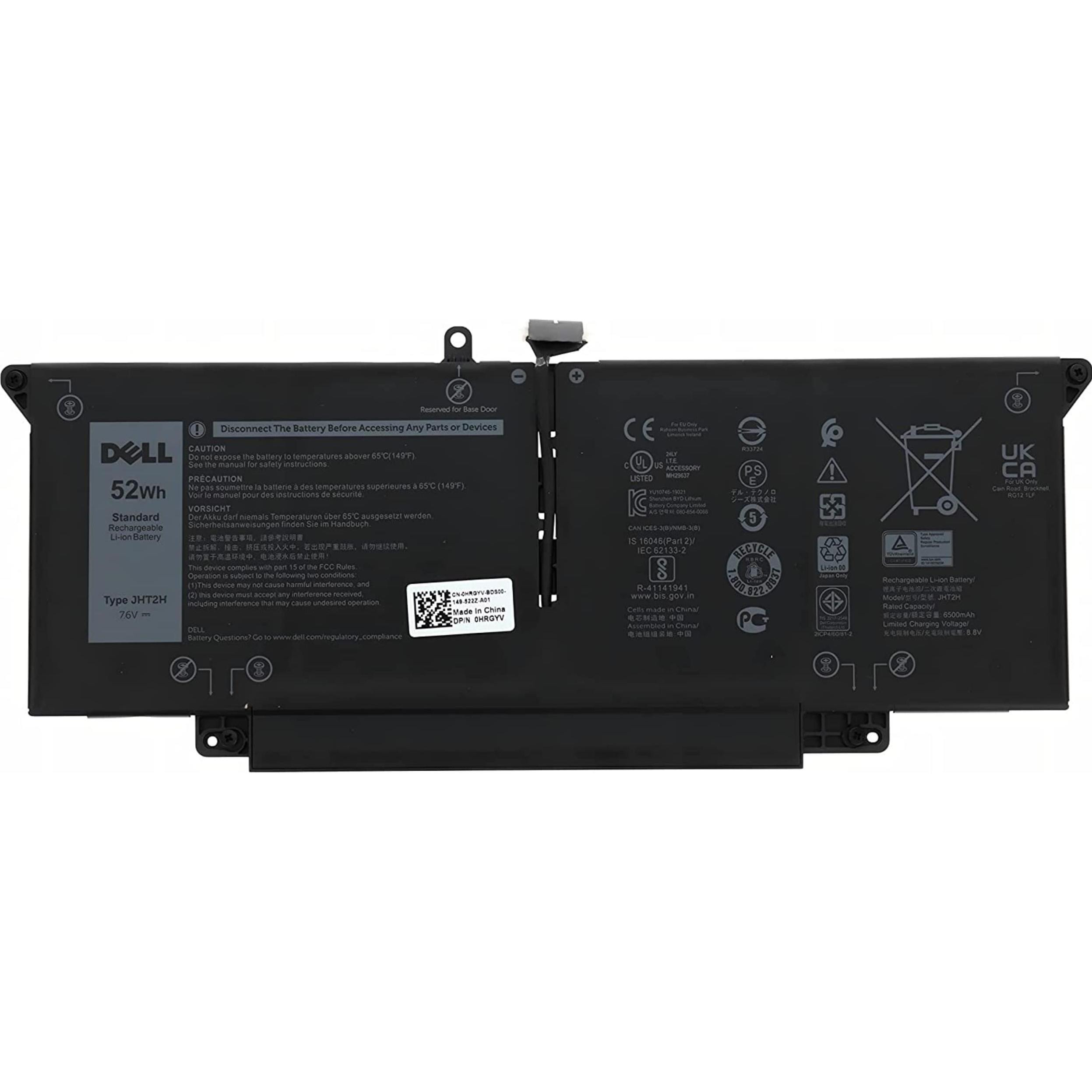 Dell Battery, 52WHR, 4 Cell (4 Zellen), Notebook Akku