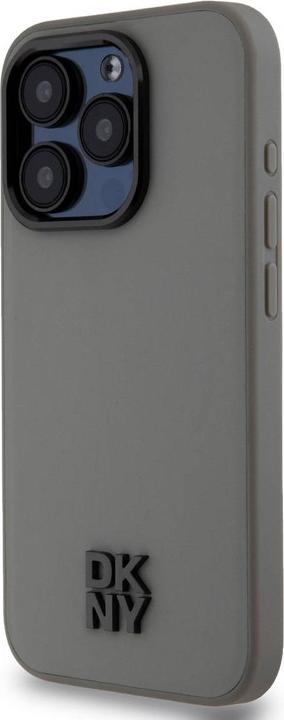 Image du produit DKNY PU Leather Stack Logo Magsafe Case for iPhone 15 Pro Max Grey (Apple iPhone 15 Pro Max)