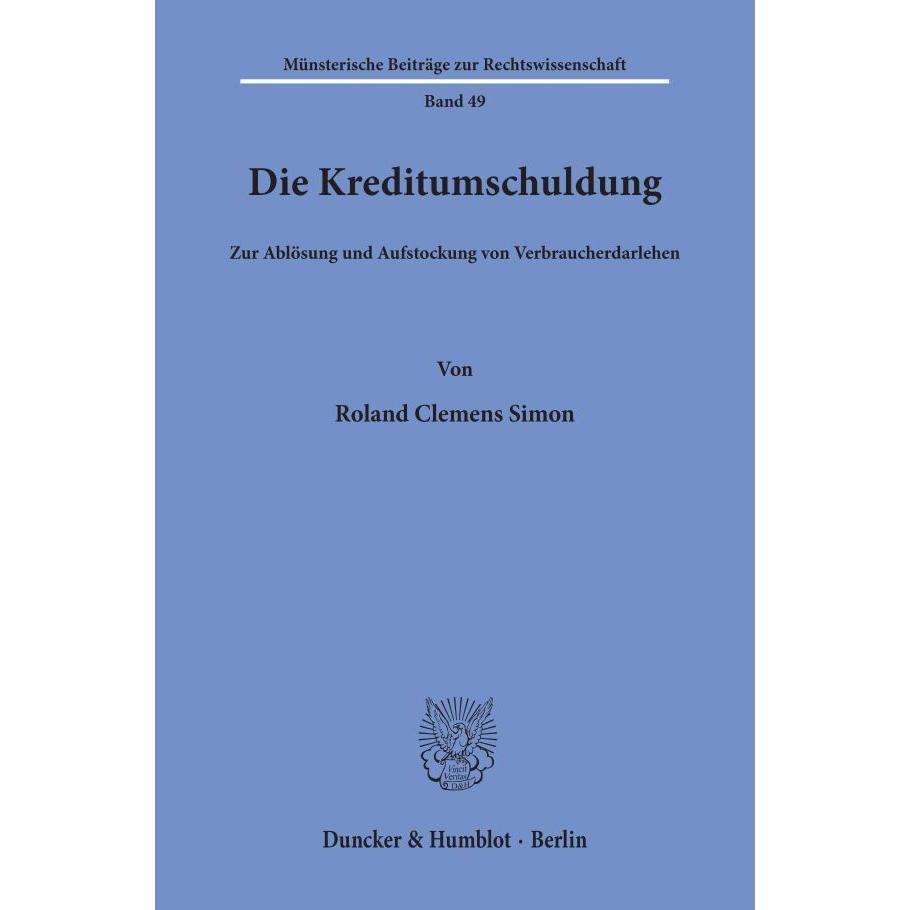 Die Kreditumschuldung., Fachbücher