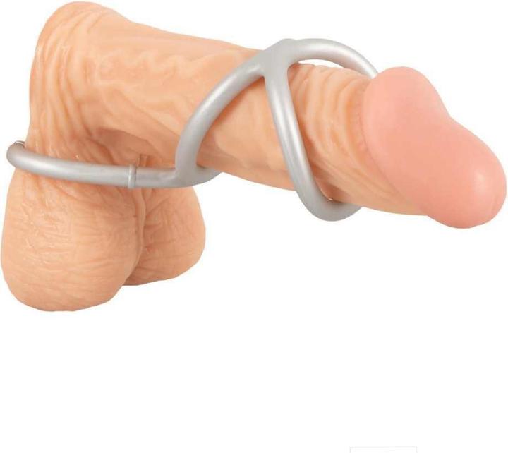 Actual product image You2Toys Metallic Silicone Triple cock and ball ring (3.80 cm)