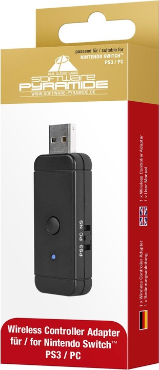 Pyramide Wireless Controller Adapter (PS3, PS4, Switch, Xbox 360, Xbox One X, Wii U)