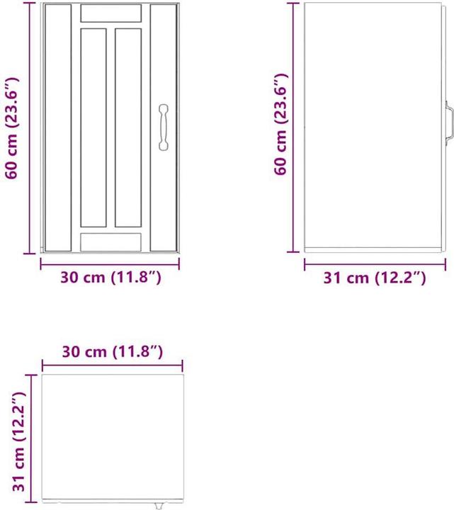 Immagine prodotto vidaXL Madlene (30 x 31 x 60 cm)