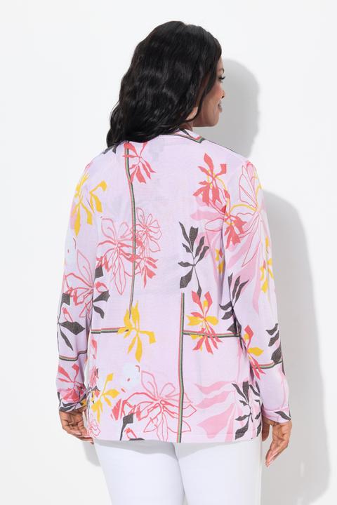 Immagine prodotto Ulla Popken Cardigan senza chiusura con design floreale e maniche lunghe (54)