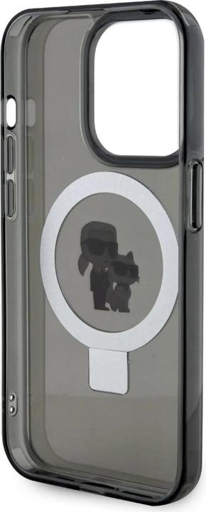 Produktbild Karl Lagerfeld KLHMP15XHMRSKCK iPhone 15 Pro Max 6.7" czarny/black hardcase Ring Stand Karl&Choupett (Apple iPhone 15 Pro Max)