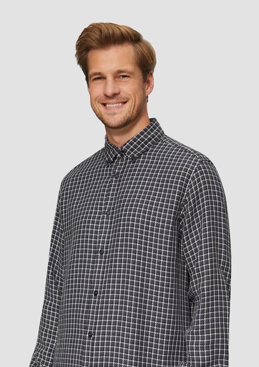 Produktbild S.Oliver Hemd Regular Fit: Strukturiertes Baumwollhemd mit Button-down-Kragen (L)