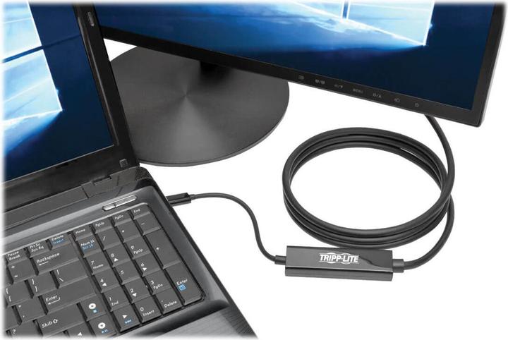 Actual product image Eaton USB-C to HDMI Active Adapter Cable M/M 4K Black 6ft. 1.8m (1.83 m, HDMI)