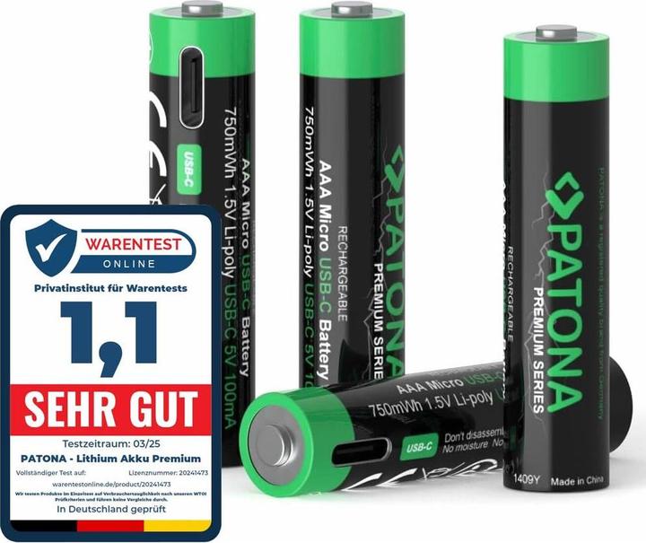 Actual product image Patona Premium (4 pcs., AAA, 750 mAh)