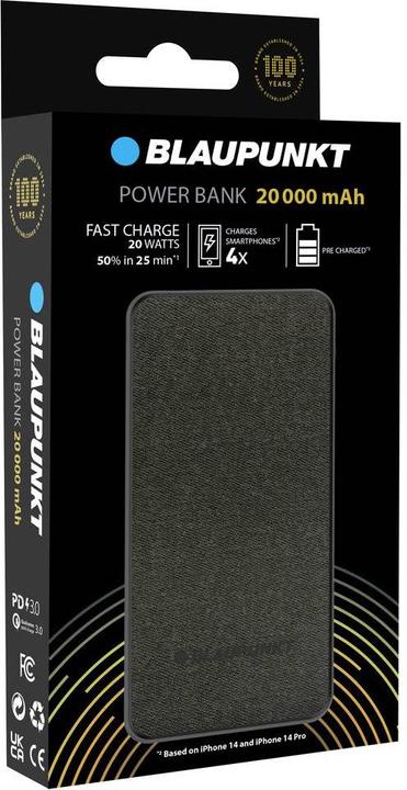 Produktbild Blaupunkt Powerbank 20000 mAh (20000 mAh, 20 W, 74 Wh)