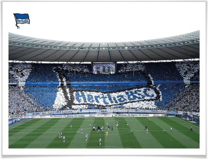 Actual product image Hertha BSC Start of the game in the stadium (60 x 50 cm)