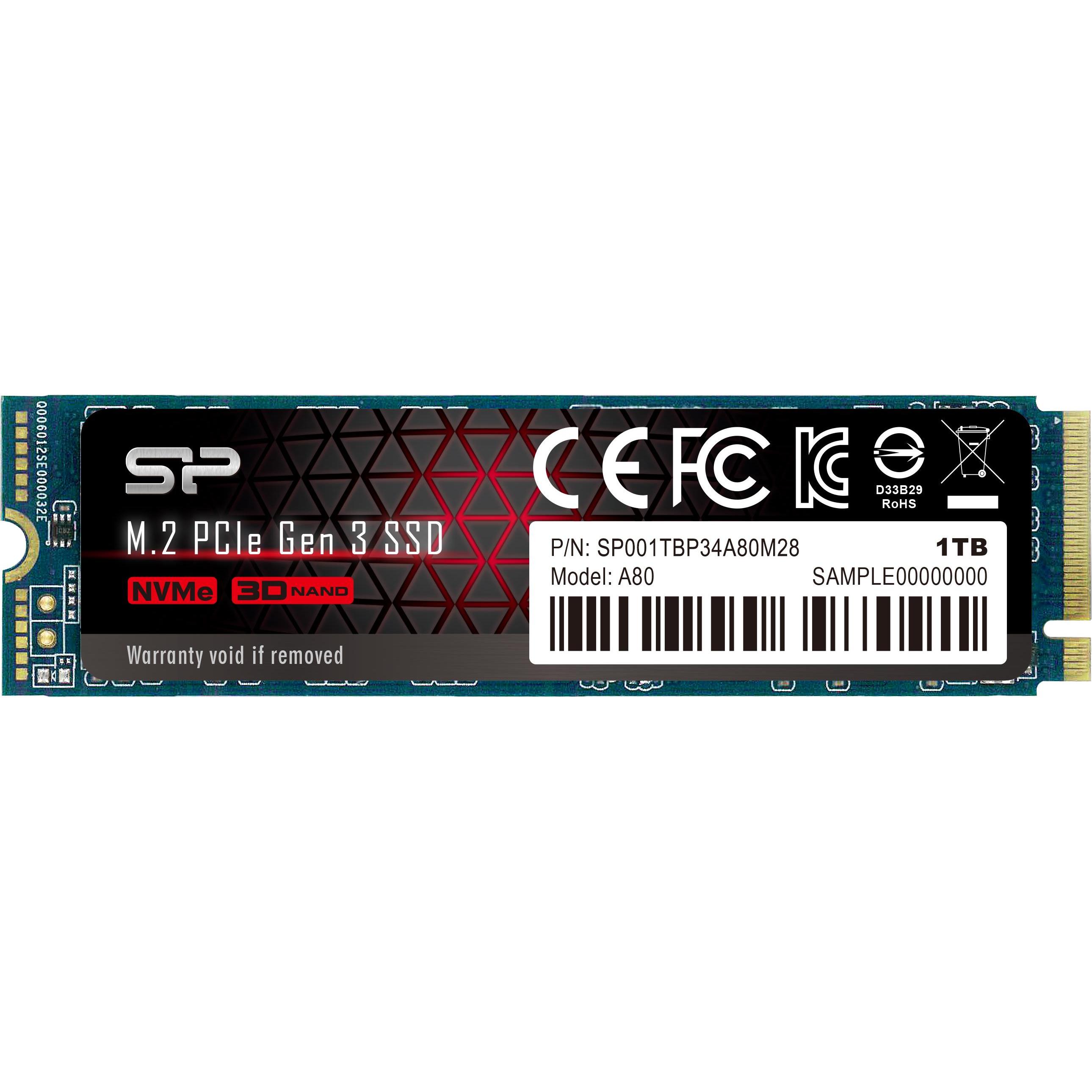 Thumbnail - Silicon Power P34A80 (1000 GB, M.2 2280), SSD