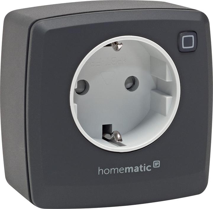 Produktbild EQ-3 Homematic IP Smart Home Schalt-Mess-Steckdose - anthrazit, Steckdose misst Strom, digitaler Zwi