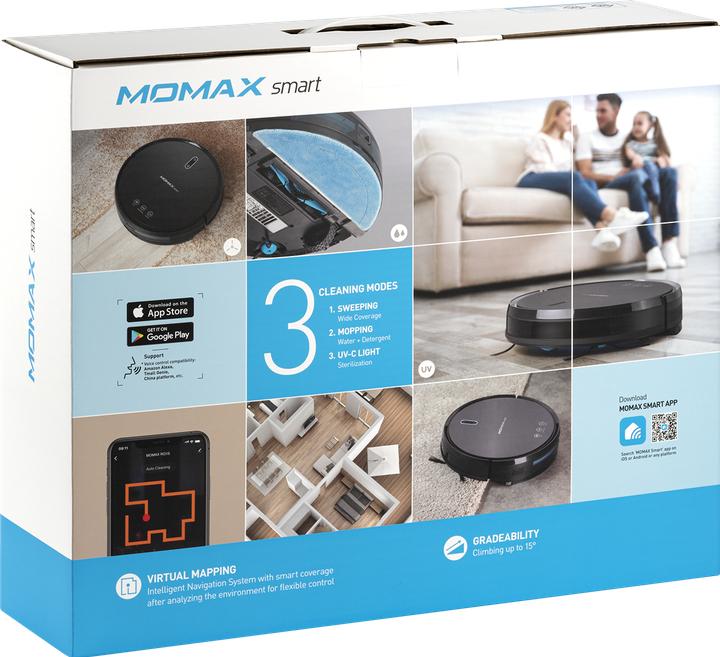 Actual product image Momax TRIO-CLEANSE IoT UV-C Vacuum Robot