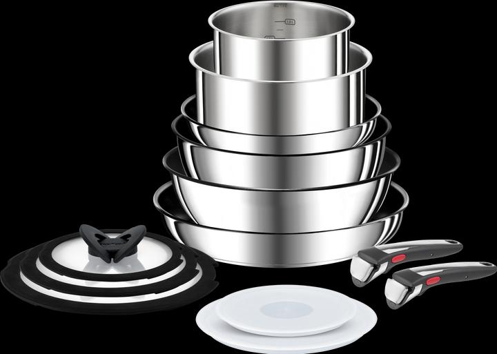 Tefal Ingenio Preference On 13-piece set (24 cm, Pan set + pot set, Frying pan, Saucepan, Pot, Wok, Stainless steel)
