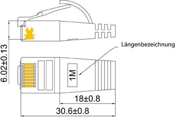 Produktbild Lightwin Netzwerkkabel (STP, CAT6, 1 m)