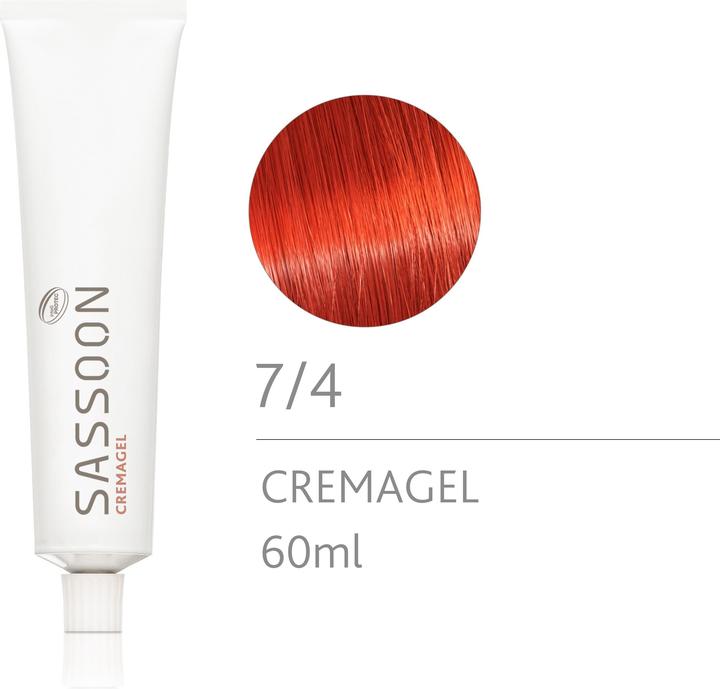 Produktbild Sassoon Cremagel Nr. 7/4 Mittelblond/Rot 60ml
