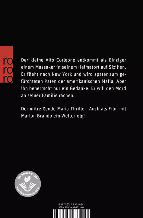 Immagine prodotto Der Pate (Tedesco, Mario Puzo, 2001)