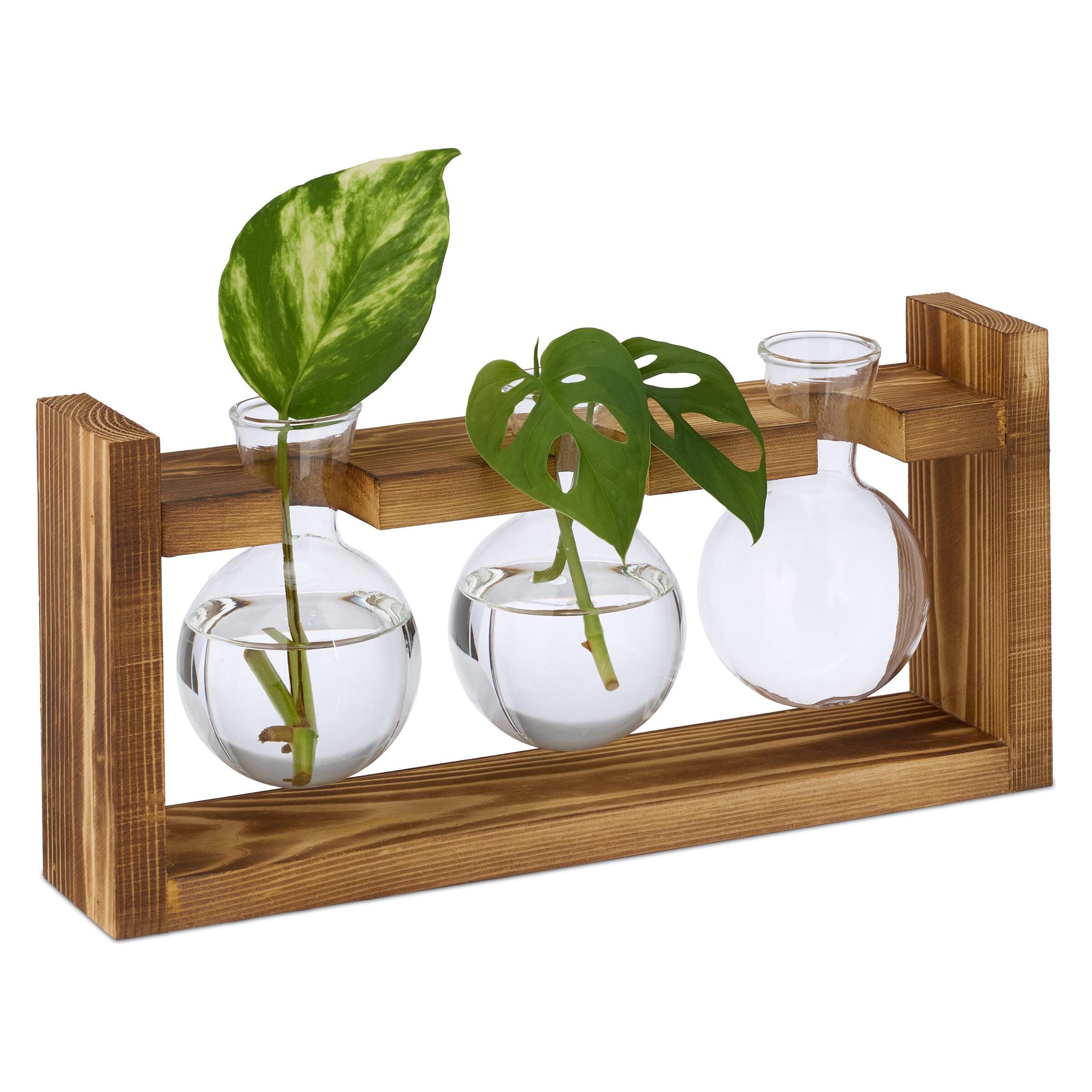 Relaxdays, Vaas, Reagenzglas-Vase (1 x, 28 X 6, 5 X 13 Cm, 0.14 l)