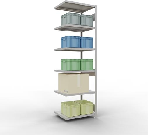 Actual product image Schulte Lagertechnik MULTIplus250 boltless add-on bay system with length bolts