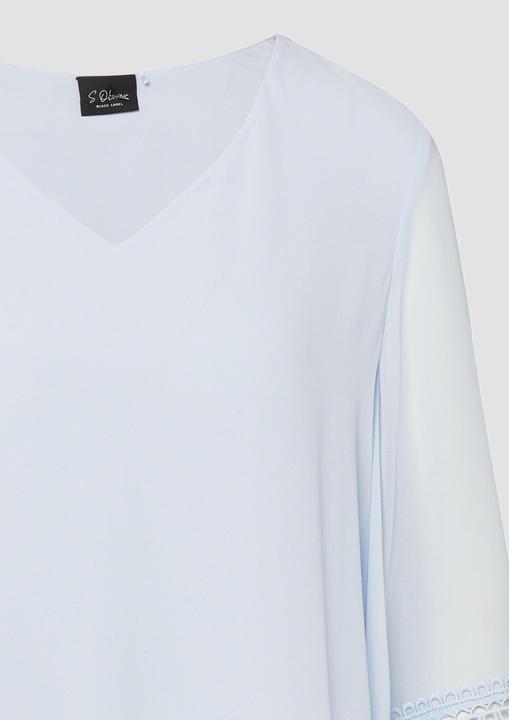 Immagine prodotto s.Oliver Fliessende Chiffon-Bluse mit V-Ausschnitt und Satinblende (40)