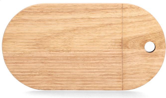 Actual product image Zeller Present Cutting board "Stripes", rubber tree