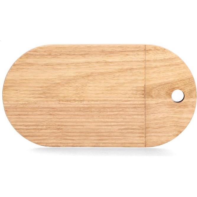 Zeller Present Tagliere "Stripes", albero di gomma, Tagliere, Marrone