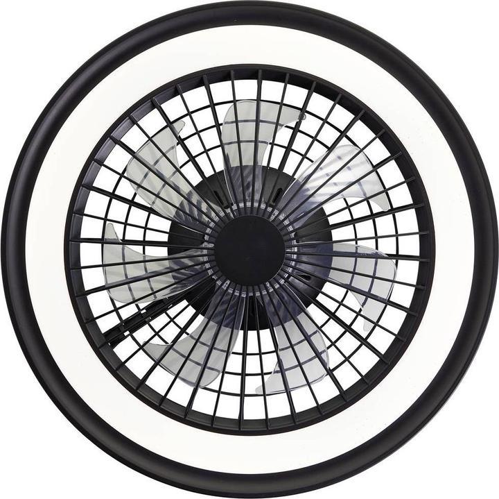 Productafbeelding Brilliant Palmero LED plafondlamp 46,5cm met ventilator zwart (5000 lm)