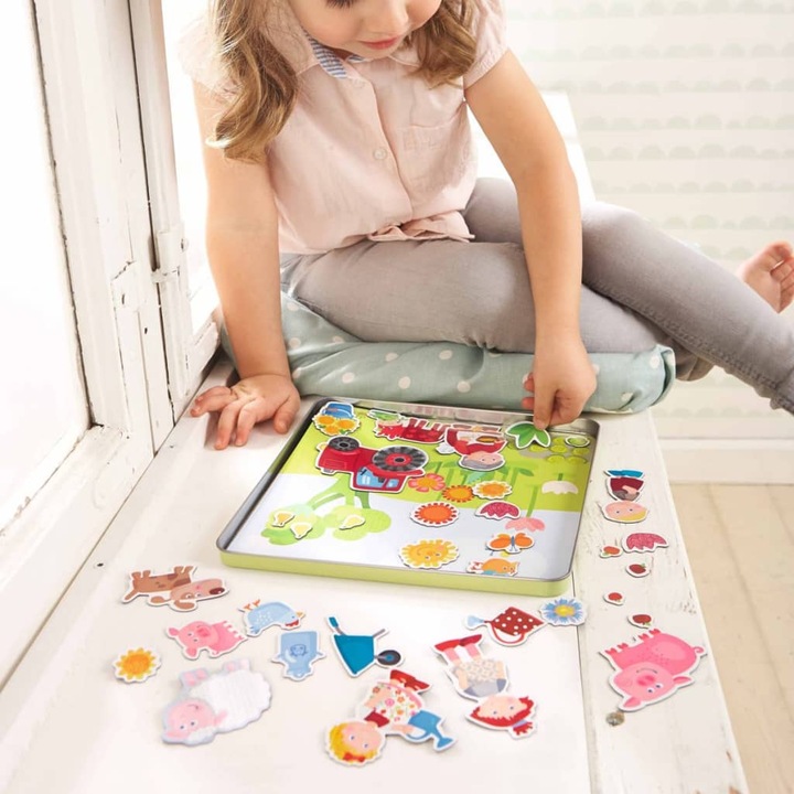 Actual product image Haba Magnetic game box Peters and Paulines Farm (122 pieces)