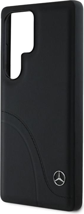 Image du produit Mercedes Leather Curved Stitches Case for Samsung Galaxy S25 Ultra - Black (Samsung Galaxy S25 Ultra)