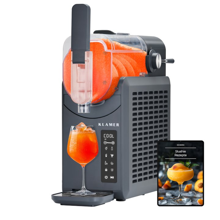 KLAMER Slush Maschine, mit 5 voreingestellten Programmen: Slushie, Cocktail, Milchshake, Frappé…