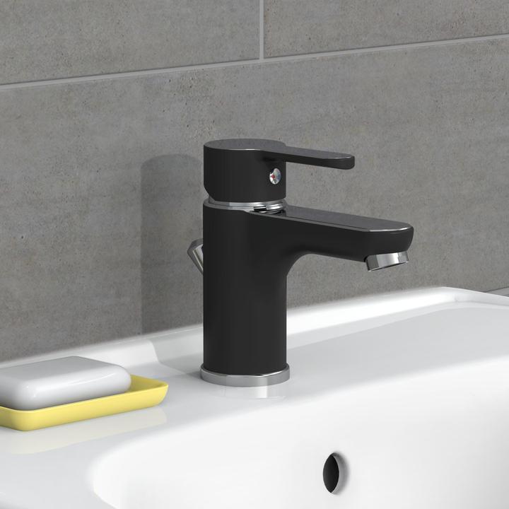 Immagine prodotto Eisl Rubinetto bagno DIZIANI Miscelatore per lavabo Cromo nero opaco Miscelatore monocomando NI075DINBCR