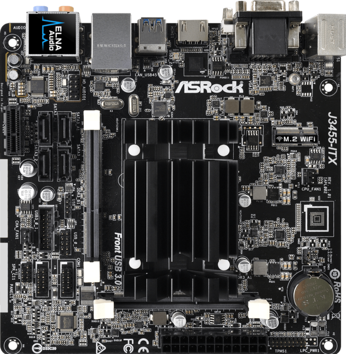 Actual product image AsRock J3455-ITX (Onboard, Intel SoC, Mini-ITX)