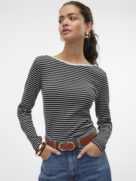 Produktbild Vero Moda Vmchloe Stripe Ls 2way Short Top Go Noos (XL)