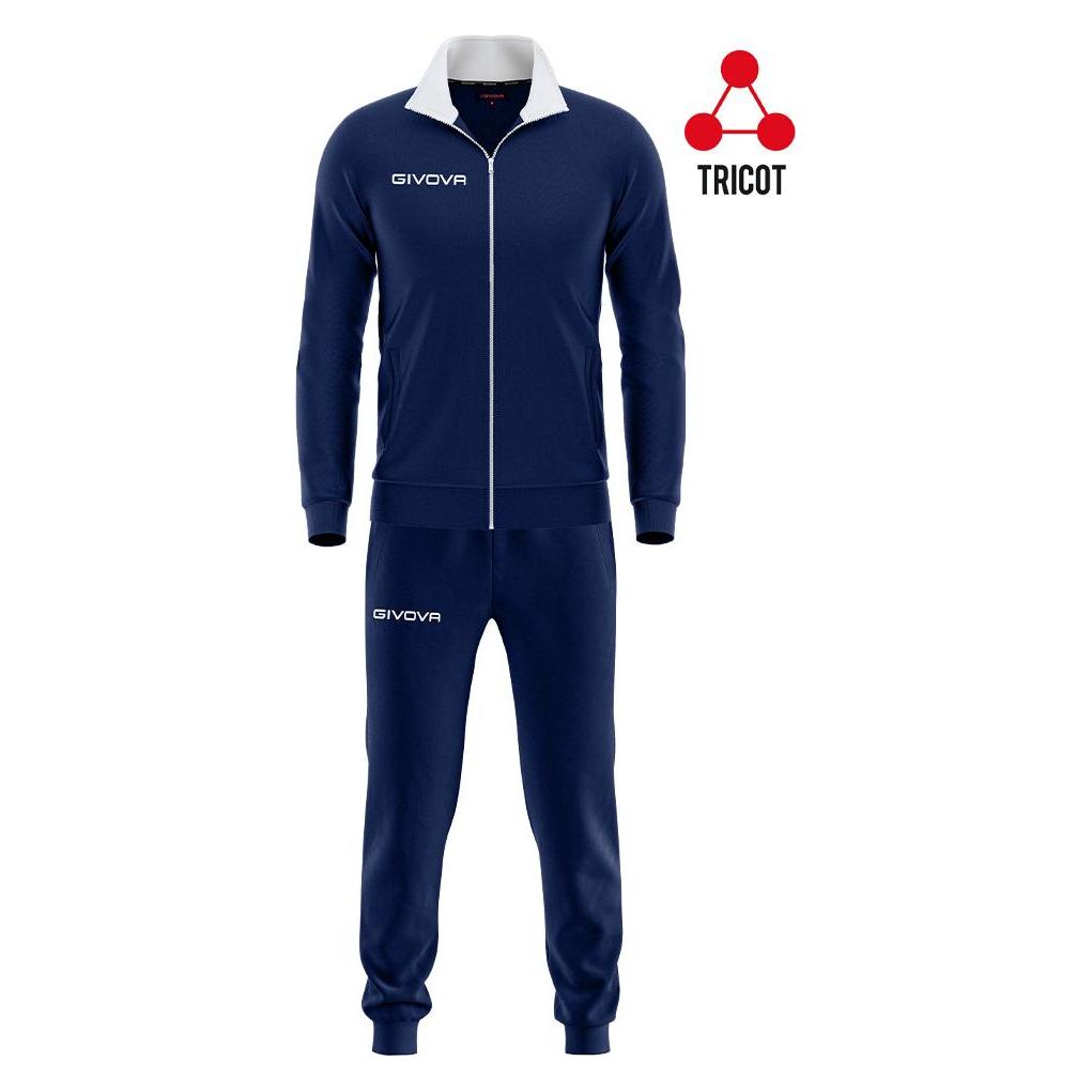 Givova, Unisex, Trainingsjacken, Traininganzug Torino (S), Blau, Weiss, S