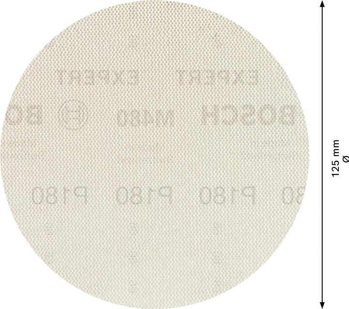 Image du produit Bosch Professional Zubehör Filet abrasif Expert M480 pour ponceuse excentrique, 125 mm, G 180, 50 pièces (180 degrés)