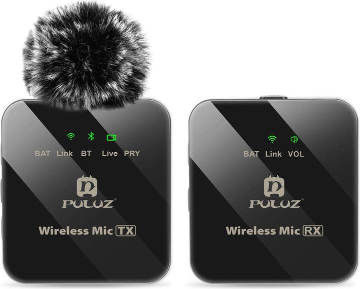 Instructions for use x 1, Storage bag x 1, Type C charging cable x 2, TRS 3.5 mm to TRS 3.5 mm audio cable x 1, OTG cable x 2, Microphone transmitter x 1, Packaging box x 1, Receiver x 1, Windproof cover x 1, Surveillance headphones x 1