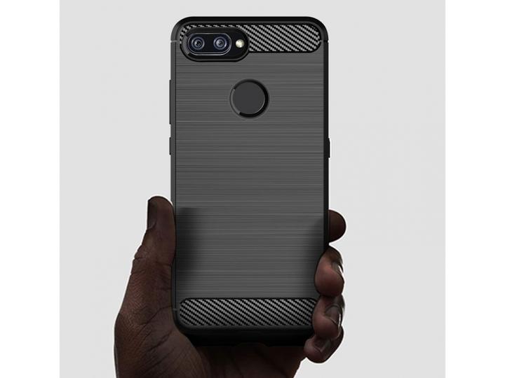 Actual product image Screenguard Xiaomi Mi 8 Lite Cover Carbon Brushed Soft TPU (Mi 8 Lite)