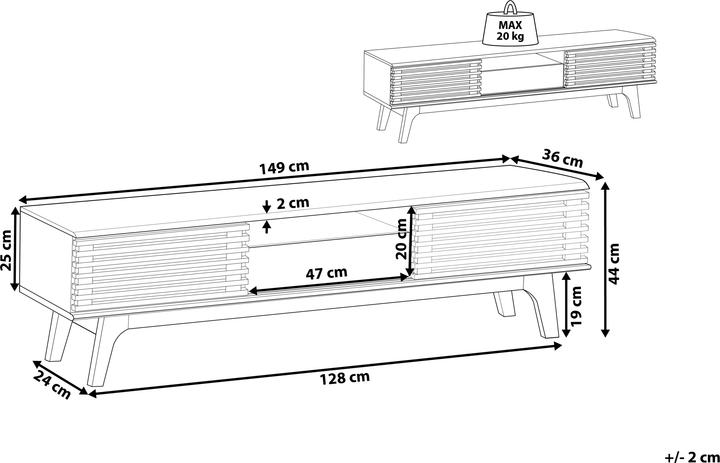 Actual product image Beliani Detroit (150 x 40 x 43 cm)