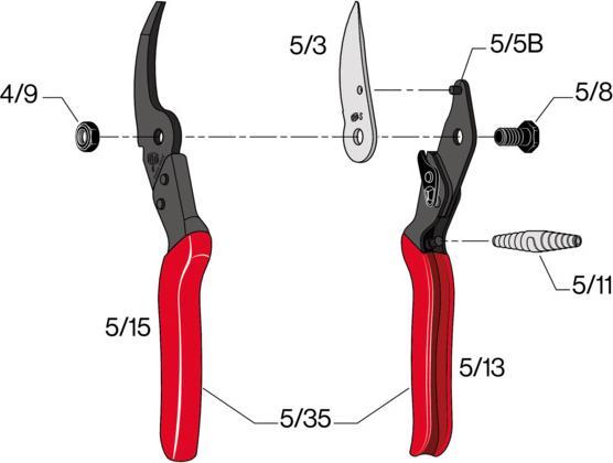 Immagine prodotto Felco 5 Cesoie bypass per mani grandi, per destrorsi