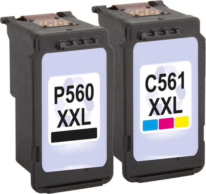 Produktbild Plutoos Canon PG-560 & CL-561 XL Patronen XXL kompatibel, 2er Set BK+CL (BK, Color)