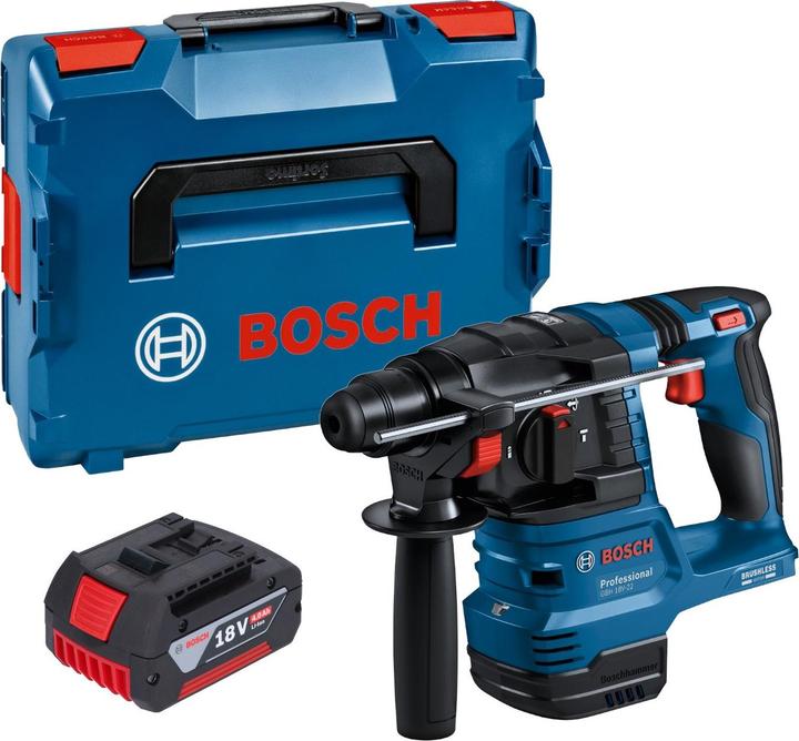 Produktbild Bosch Professional GBH 18V-22 Professional Akku Bohrhammer 18 V 1,9 J SDS Plus Brushless + 1x Akku 4,0 Ah +