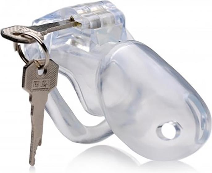 Master Series Clear Captor Chastity Cage with Keys - Large