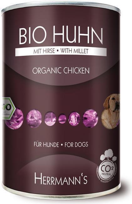 Herrmanns Bio Huhn mit Hirse Nassfutter in Dose 800 g (Adult, 1 Stk., 800 g)