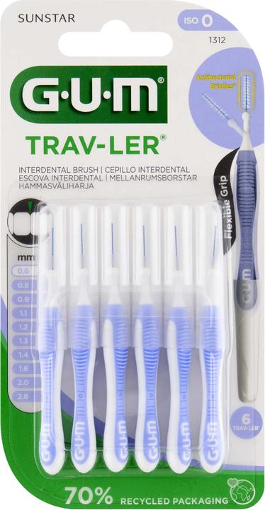 Image du produit GUM SUNSTAR Trav-Ler ISO-Norm 1 0.6mm cylindric lila (6 x)