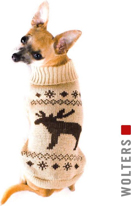 Immagine prodotto Wolters Maglione a maglia alce per Mops&Co- (40, Maglione per cani)