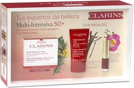 Clarins Multi Intensive Day Set - 50ml Day Cream, 15ml Night Cream, 1.4ml Lip Comfort (Gesichtspflege Set)